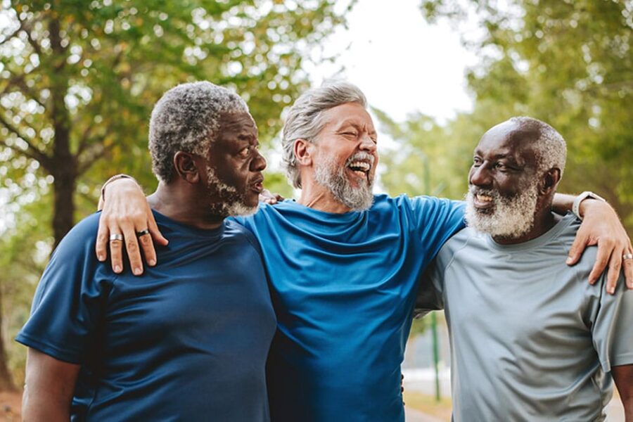 three older men happy after starting testosterone therapy in Ashburn, VA