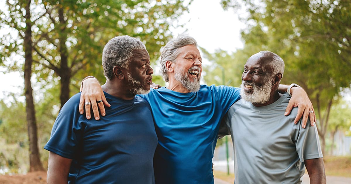 three older men happy after starting testosterone therapy in Ashburn, VA